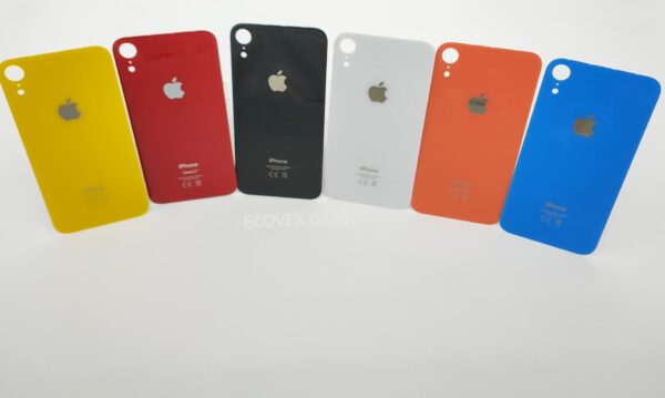 iPhone XR Backcover Akkudeckel ohne Kleber Rot Gelb Weiß Koralle Schwarz Blau