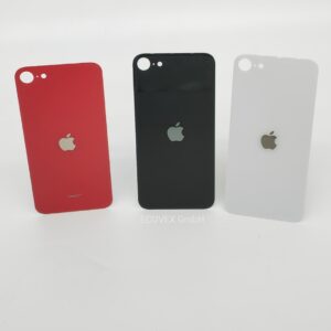 iPhone SE (2. Generation) Backcover Akkudeckel ohne Kleber Schwarz  Weiß Rot